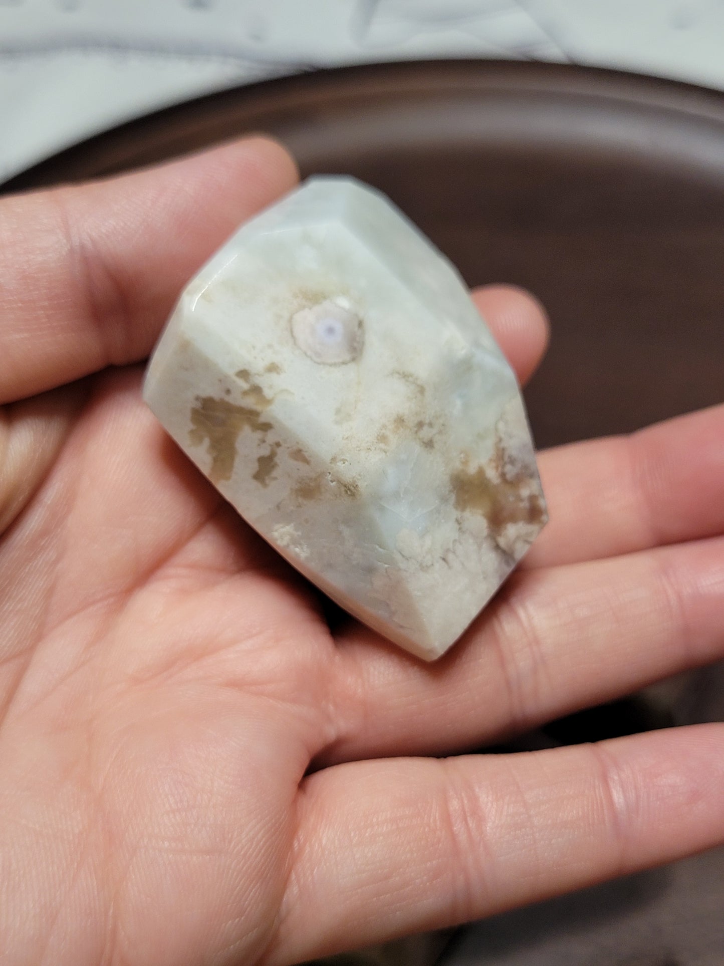 Blue/Cherry Flower Agate Freeforms