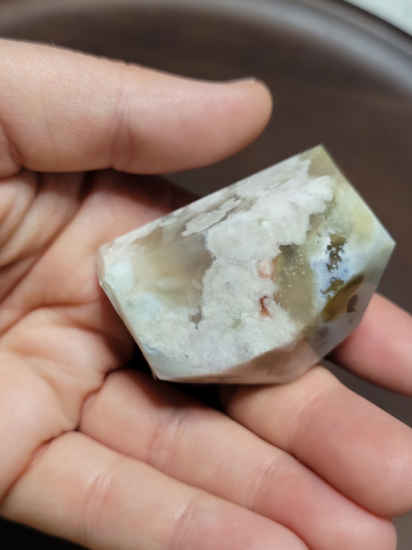 Blue/Cherry Flower Agate Freeforms