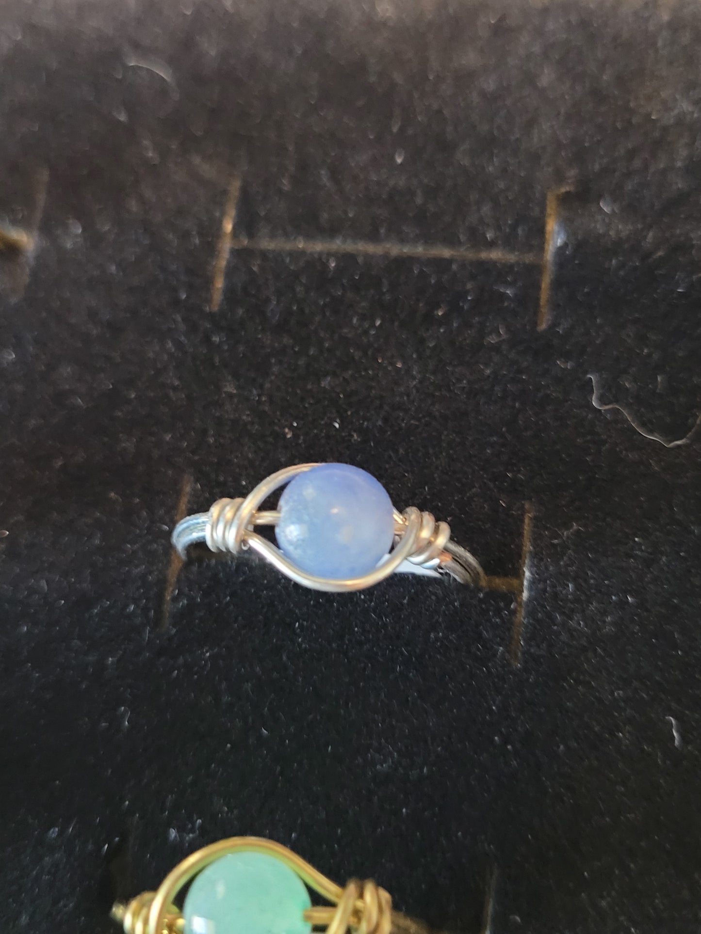 Gold & Silver Wire Wrapped Fidget Bead Rings