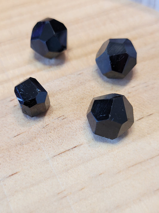 Faceted Black Tourmaline Gems - XS