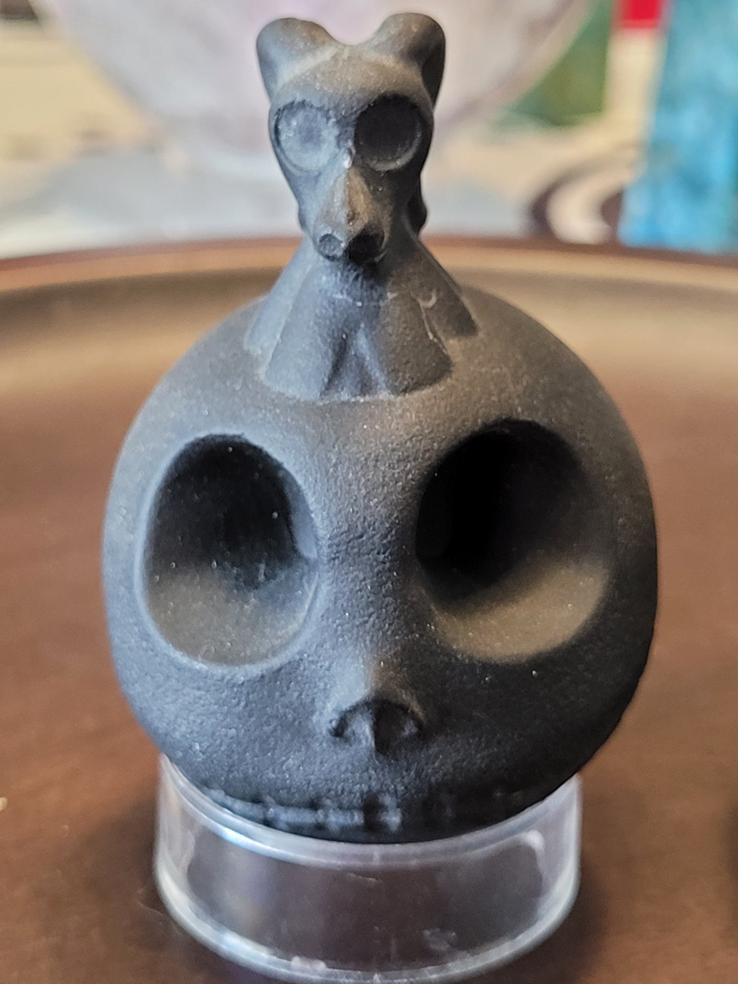 Matte Black Obsidian Jack & Zero Carving