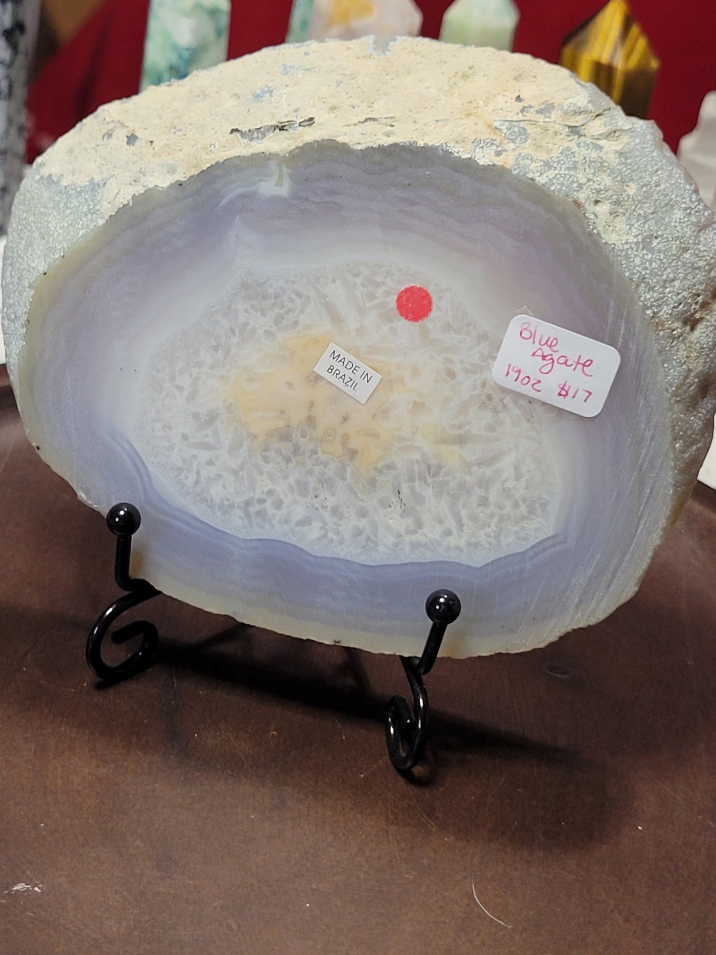 Druzy Brazilian Blue Agate Slab