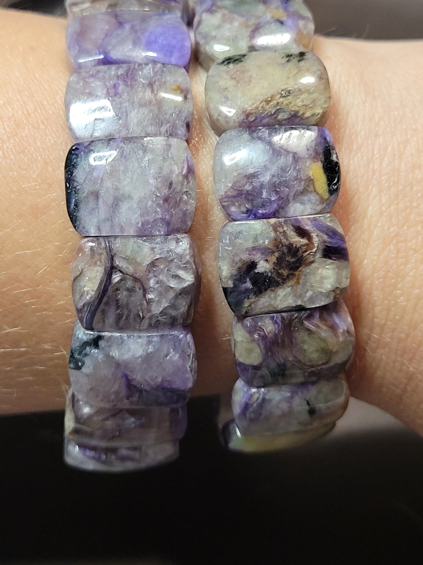 Rectangle Charoite Bangles