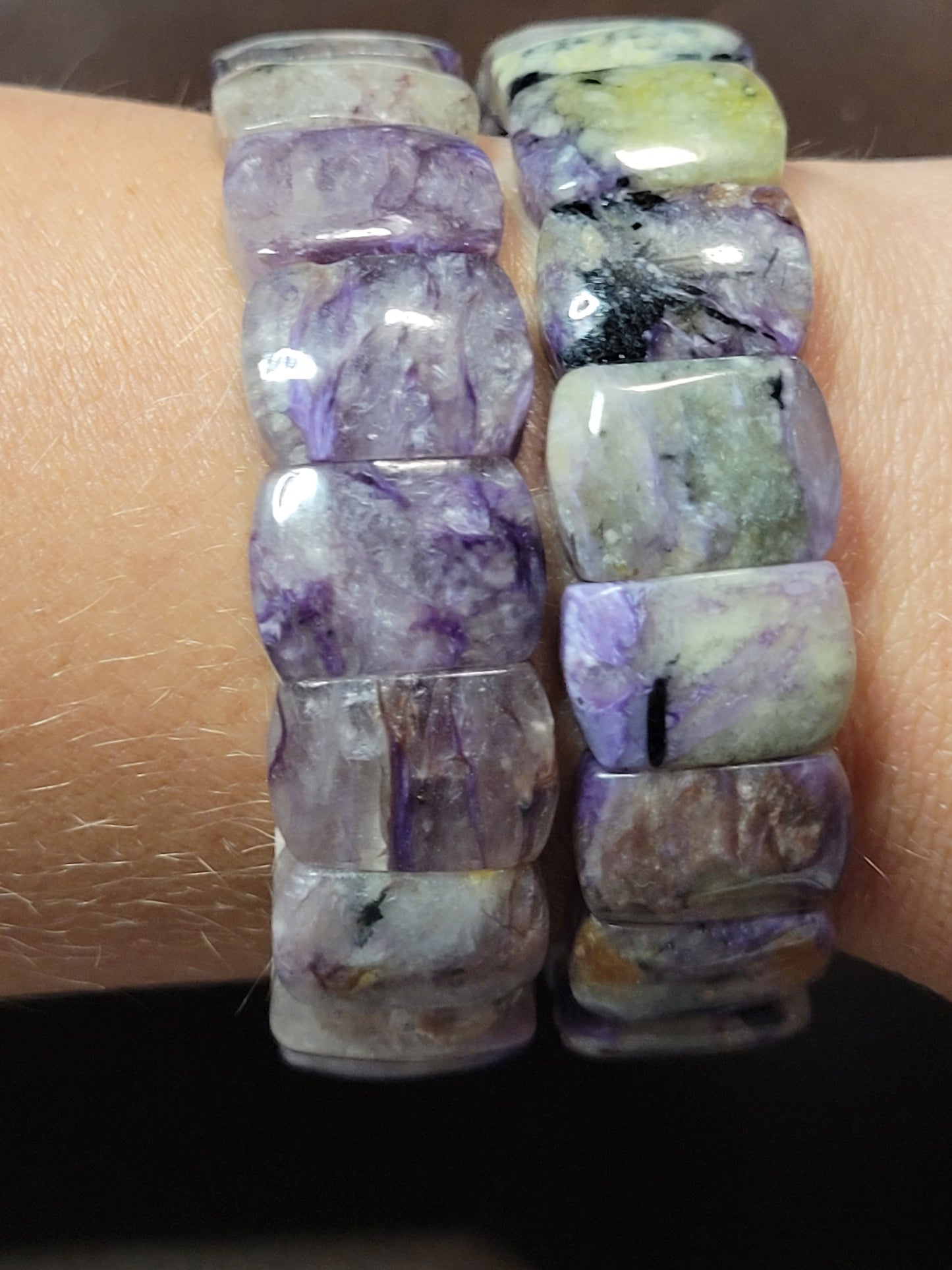 Rectangle Charoite Bangles