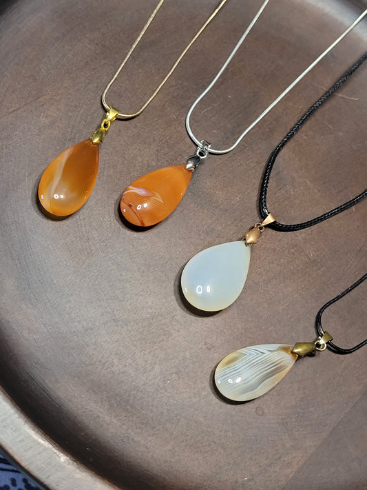 Carnelian Teardrop Necklaces