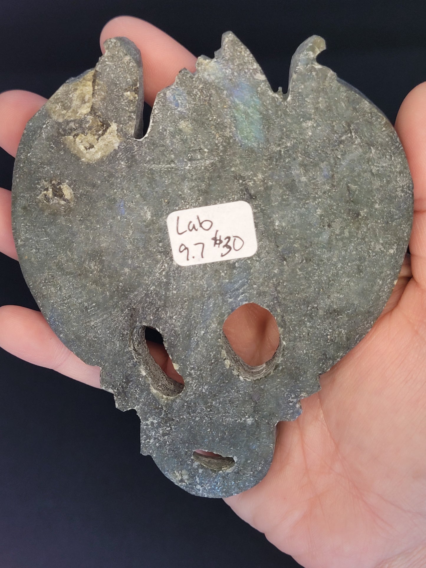 Labradorite Dragon Carving - Raw Finish - Misfit