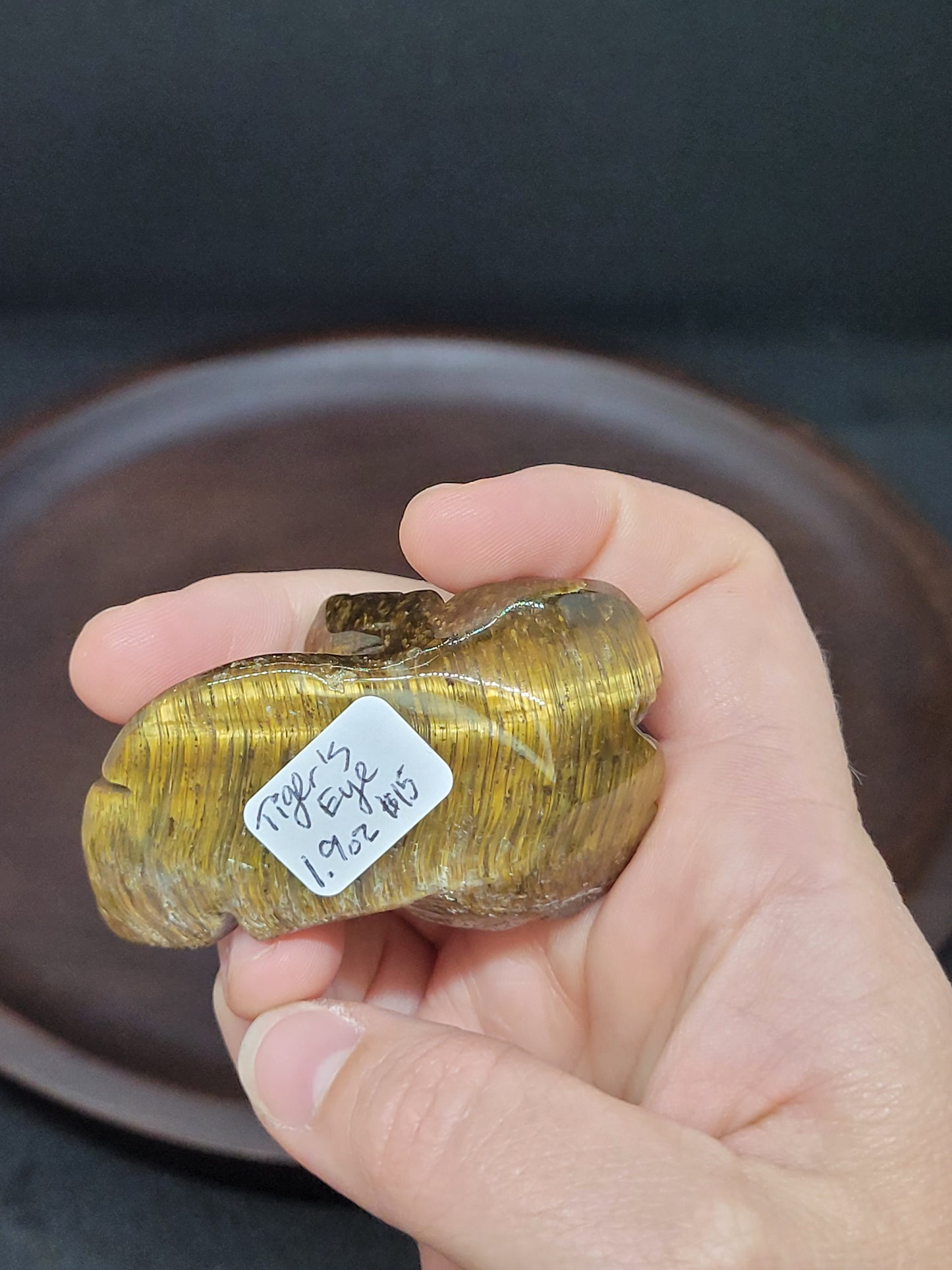 Tiger's Eye Rose/Leaf - Small
