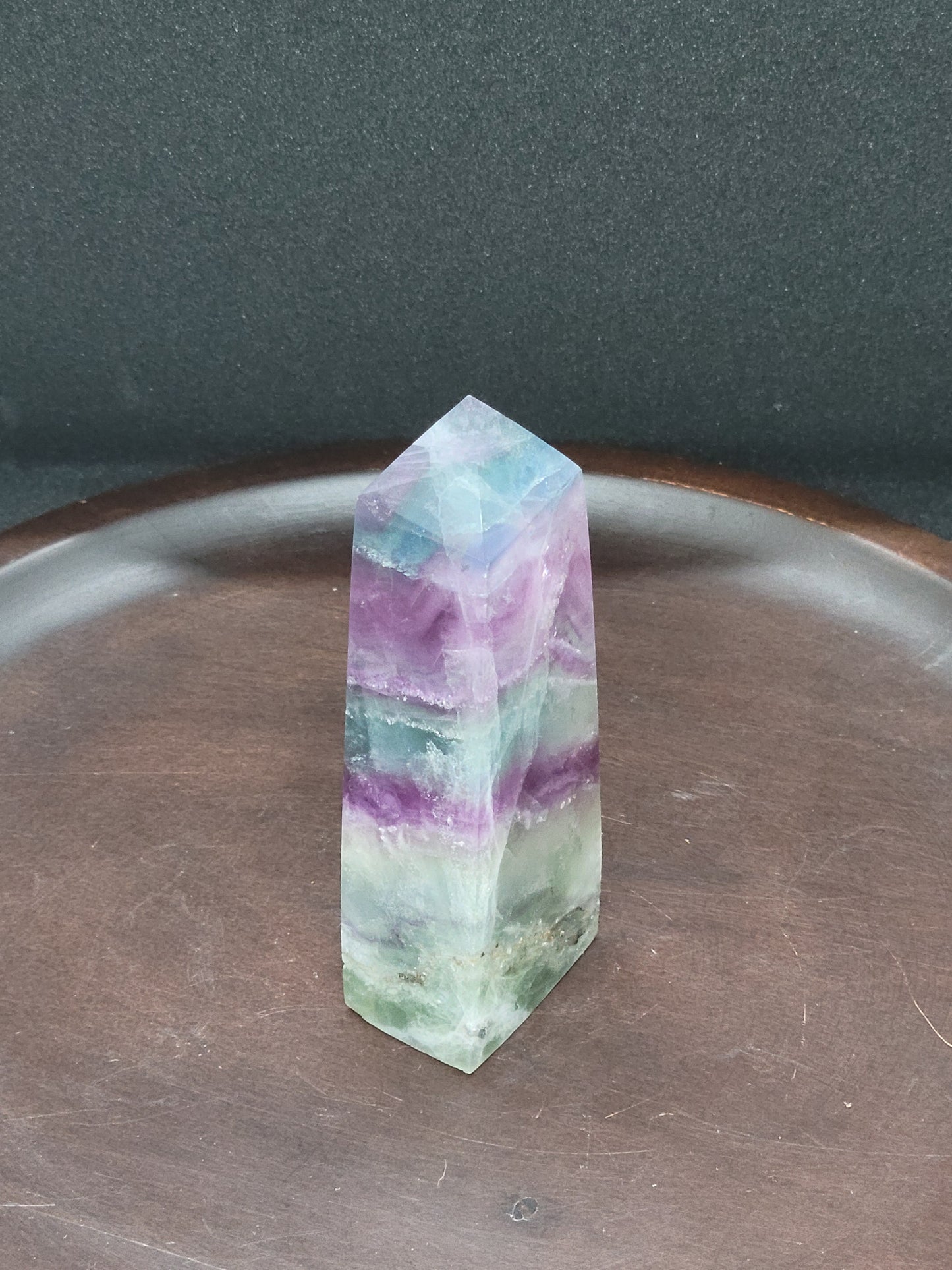 Rainbow Fluorite Tower - Square Cut