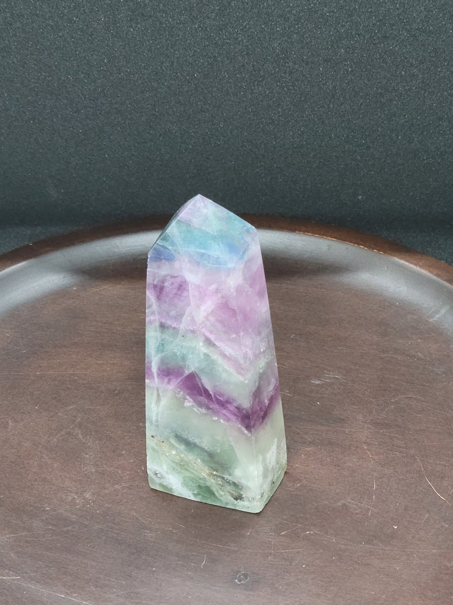Rainbow Fluorite Tower - Square Cut