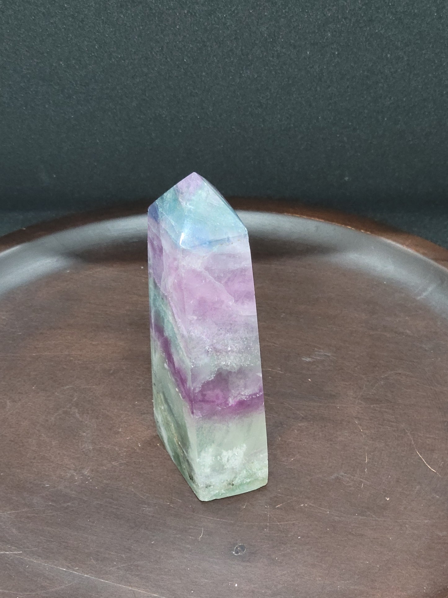 Rainbow Fluorite Tower - Square Cut