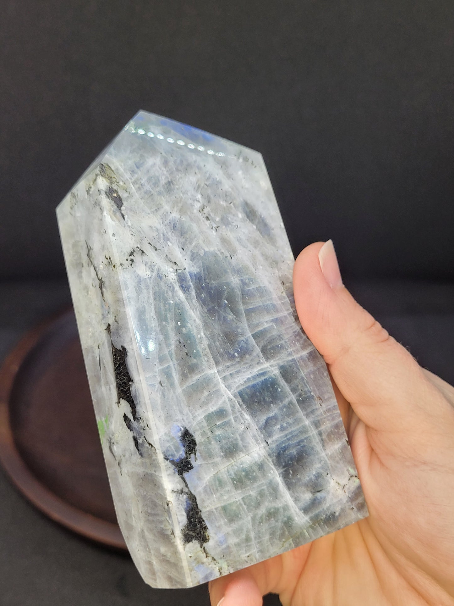 Large Golden/Orange Flash Labradorite Tower