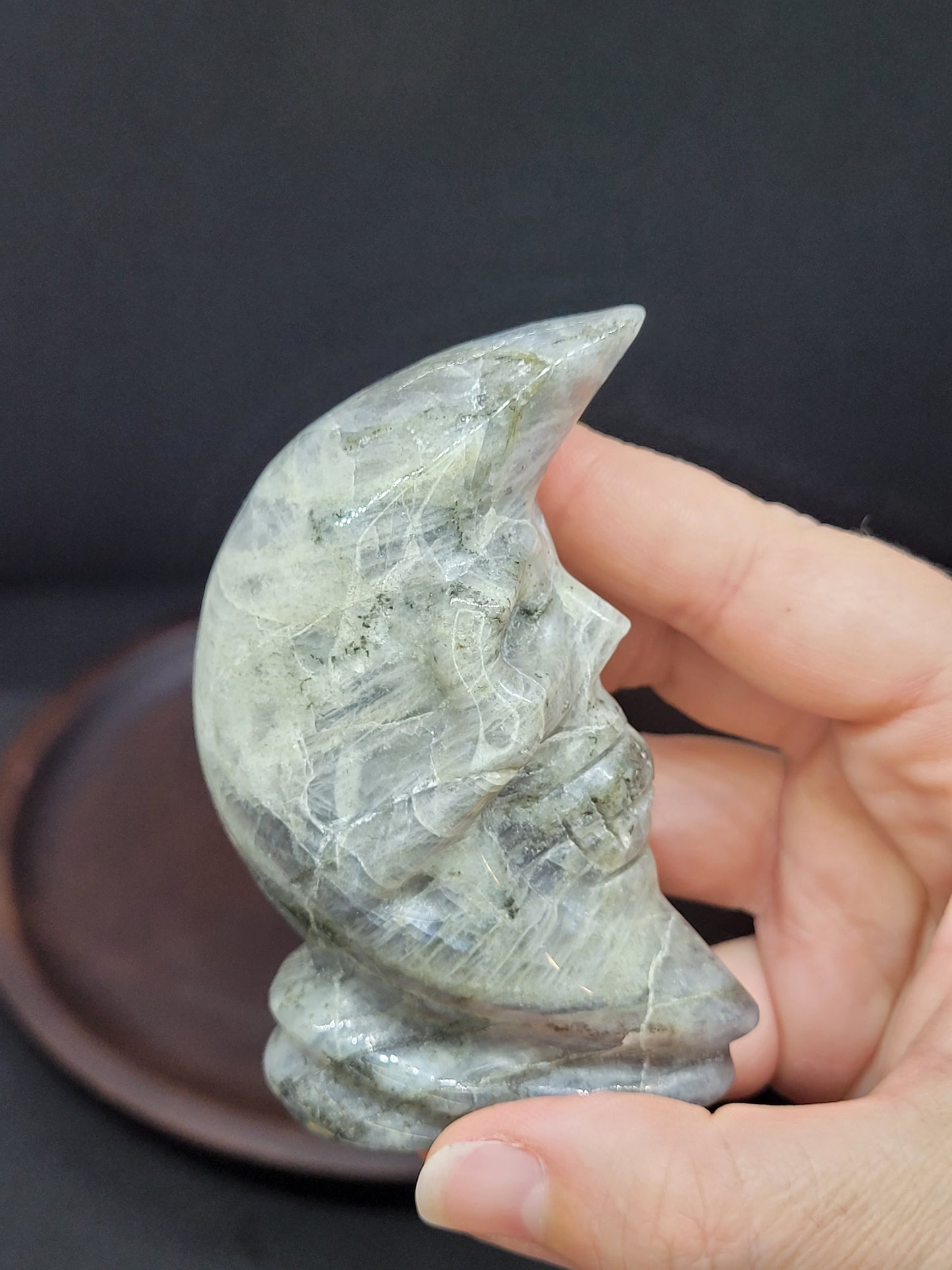 Cresent moon skull face