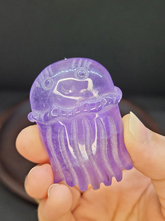 Fluorite Jellyfish carvings