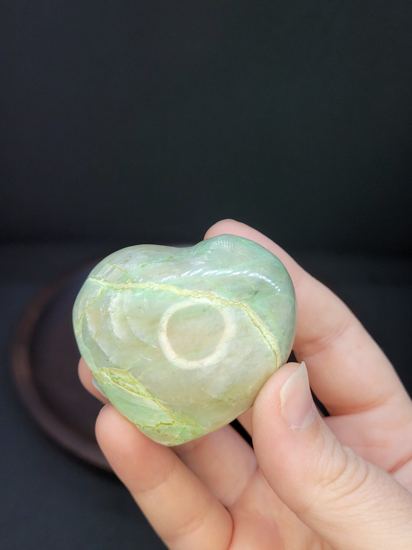 Green Moonstone Heart - Small