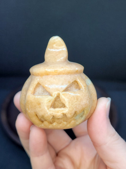 Orange Calcite Jack-o-lantern