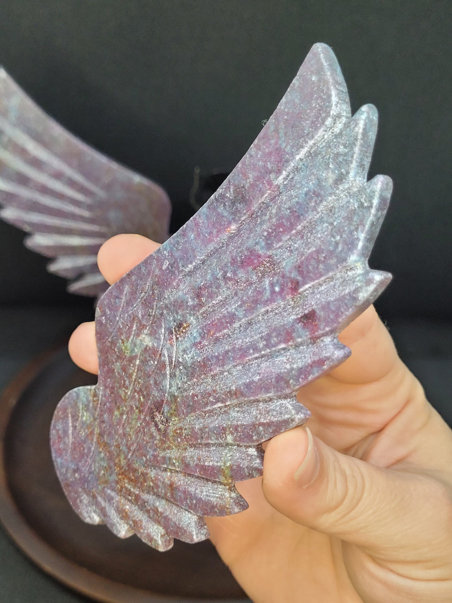 Ruby in Kyanite Owl Wing Set