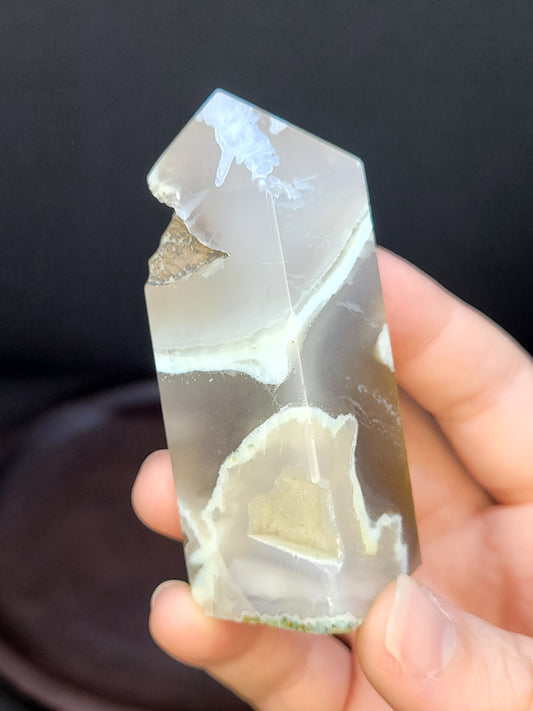 Dark Flower Agate Tower - Square Cut - Misftit