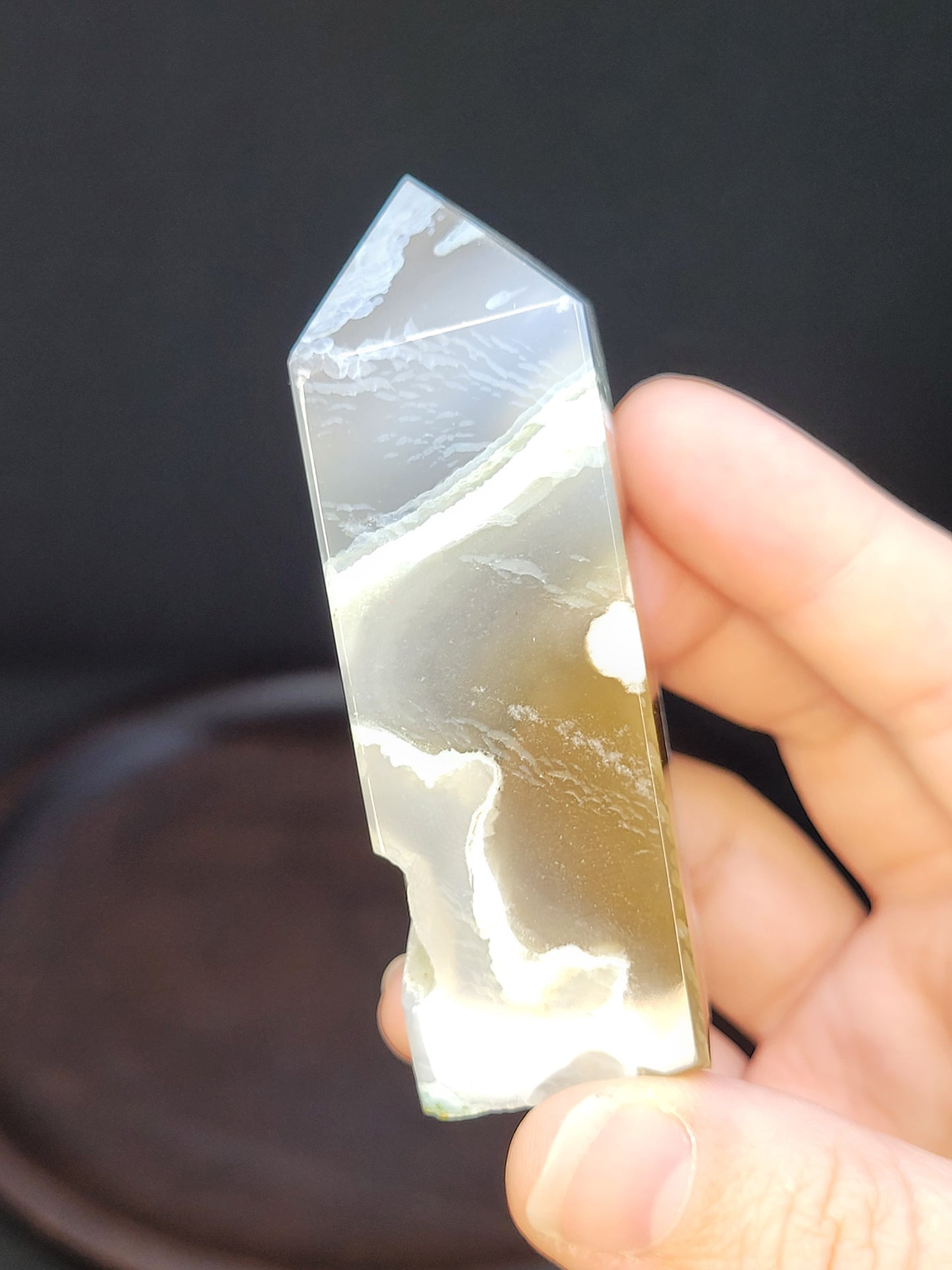 Dark Flower Agate Tower - Square Cut - Misftit