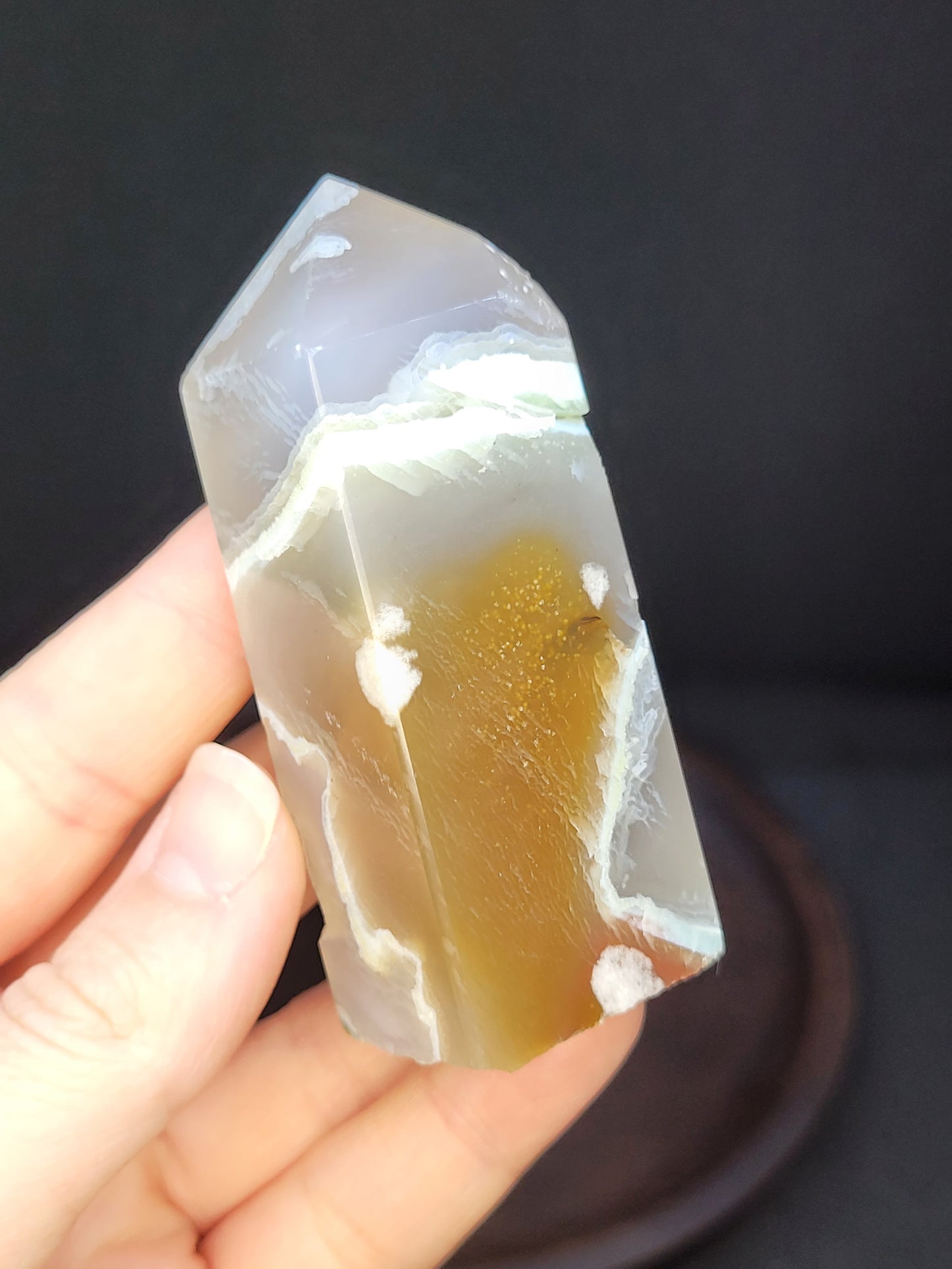 Dark Flower Agate Tower - Square Cut - Misftit