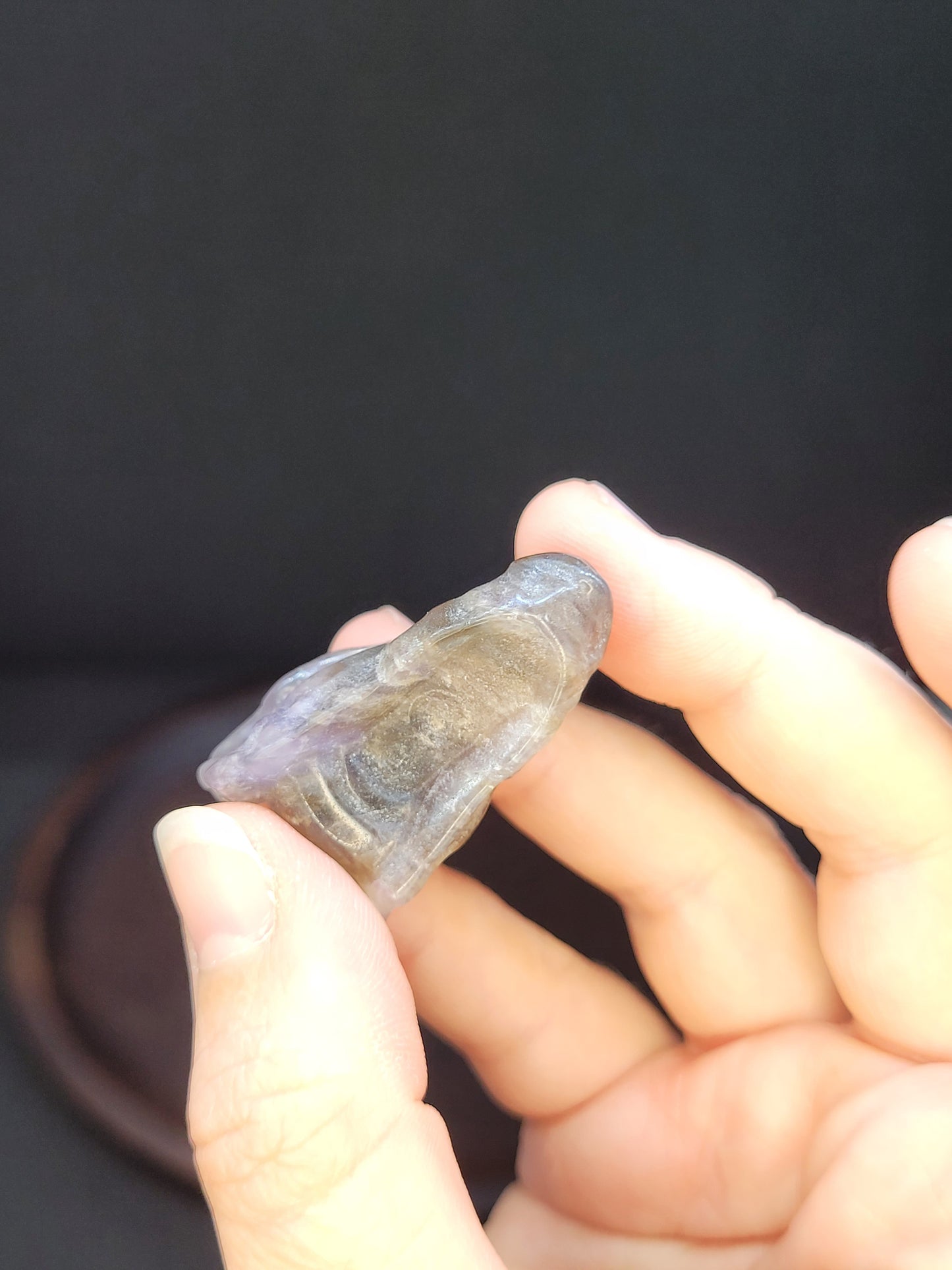 Smoky Amethyst Dragon Head - mini