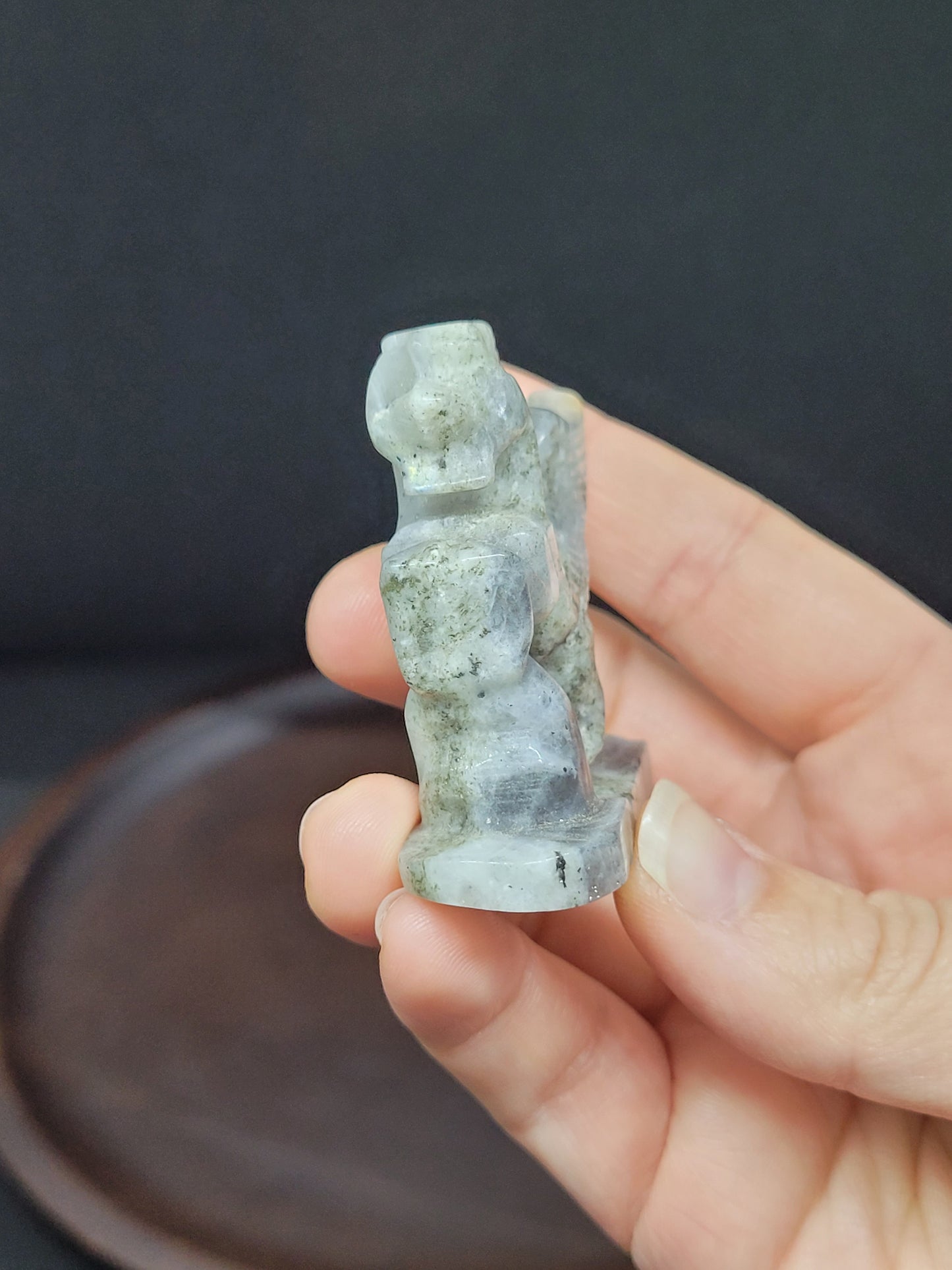 Labradorite Alicorn carving - small