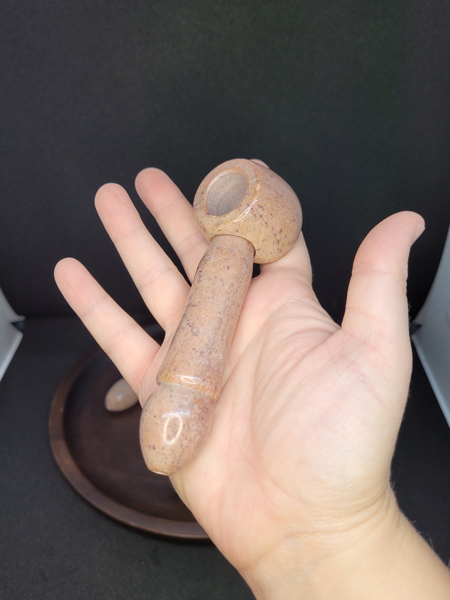 Novelty Pink Soap Stone Pecker Pipes