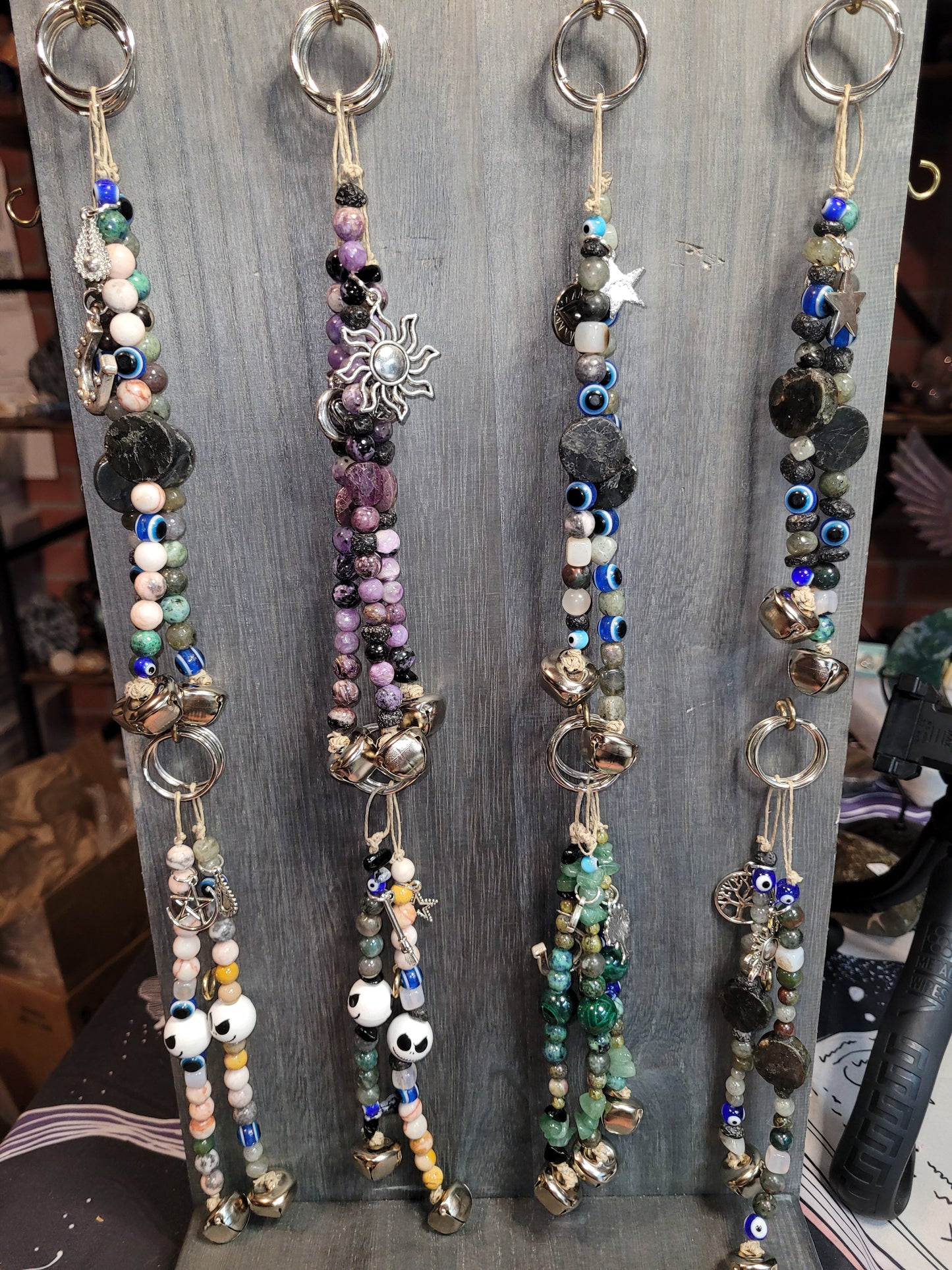 Witchy Charm Bell Keychains - Handmade