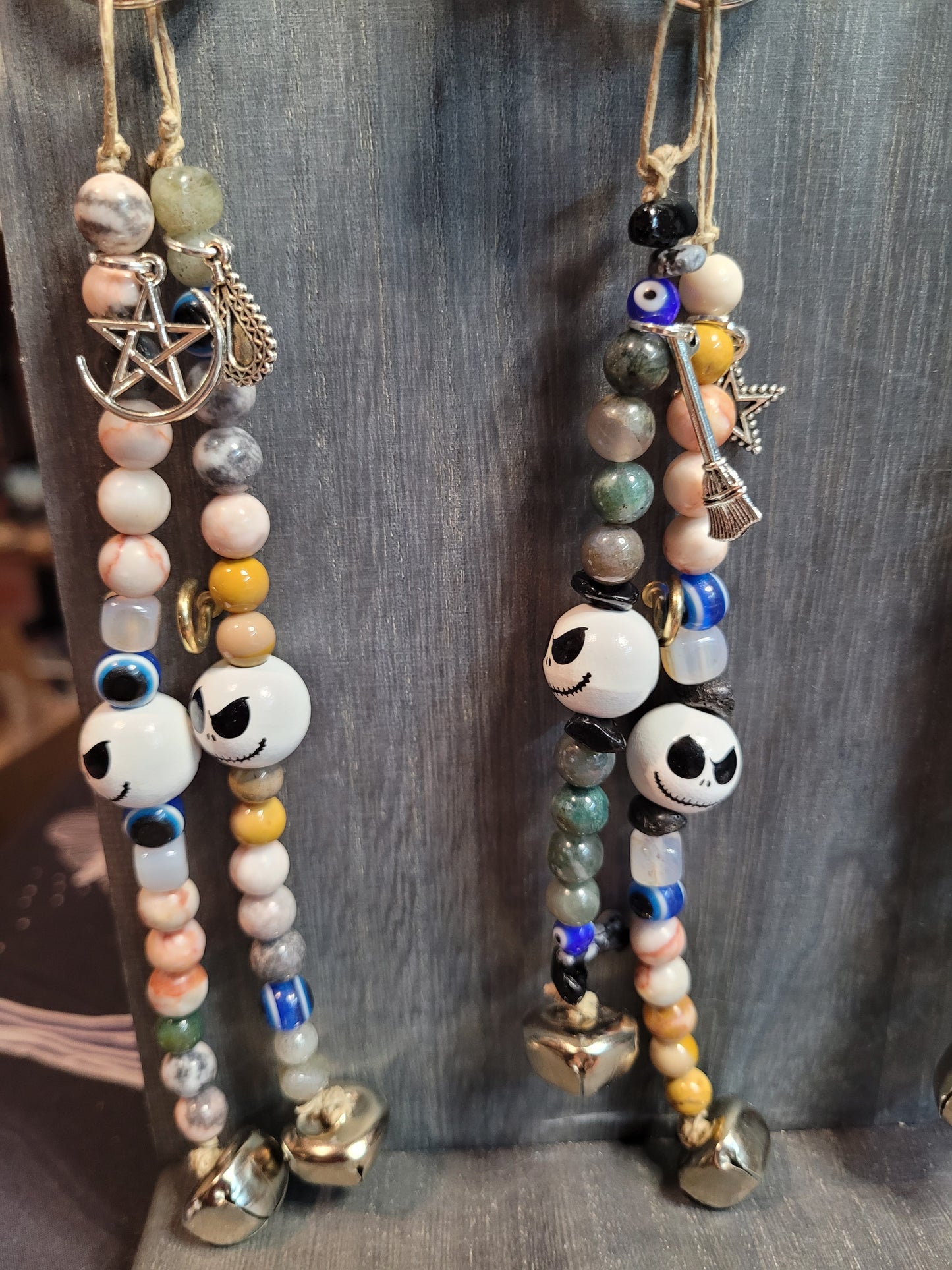 Witchy Charm Bell Keychains - Handmade
