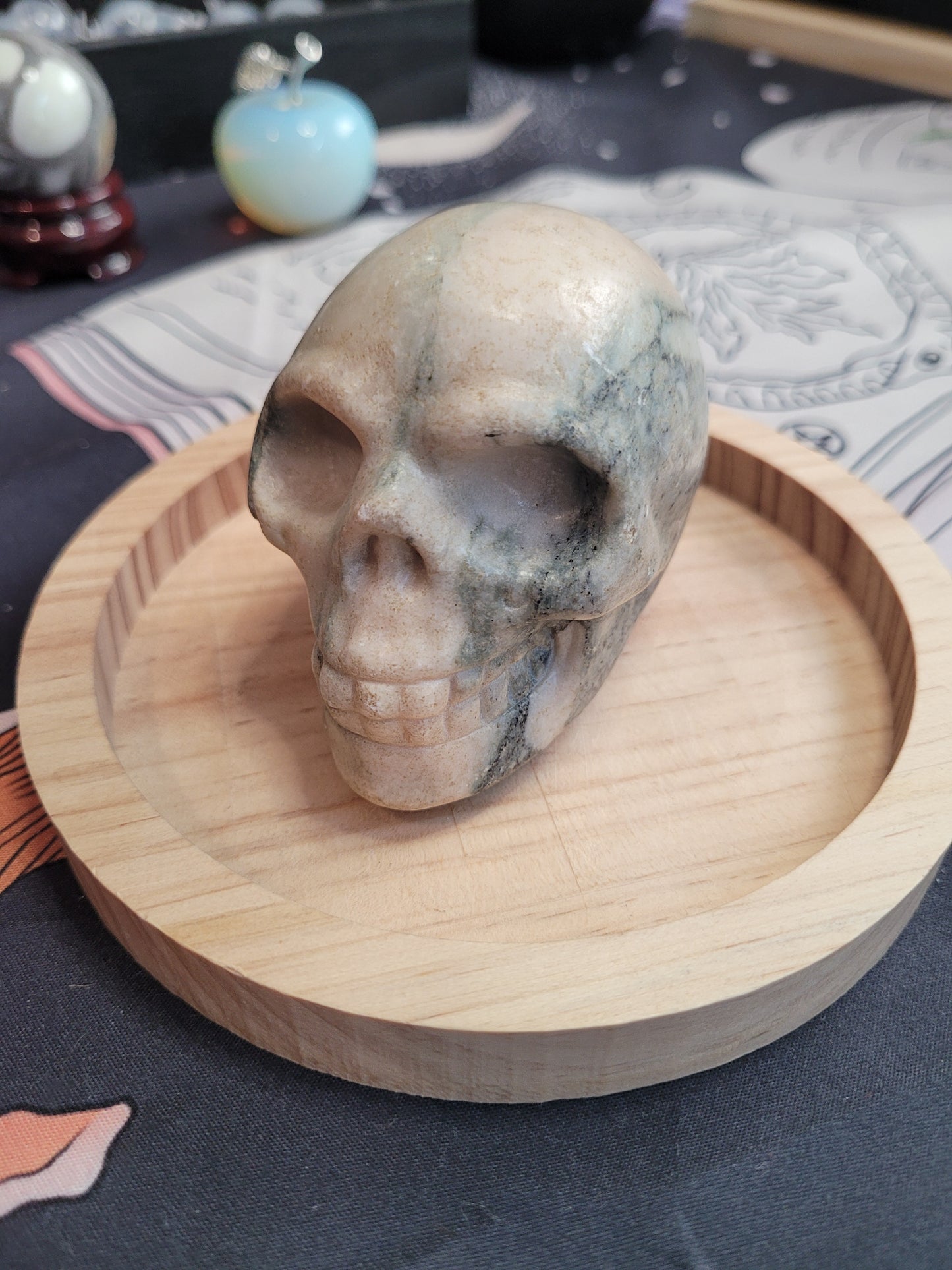 Pink Zebra Jasper Skull - Misfit