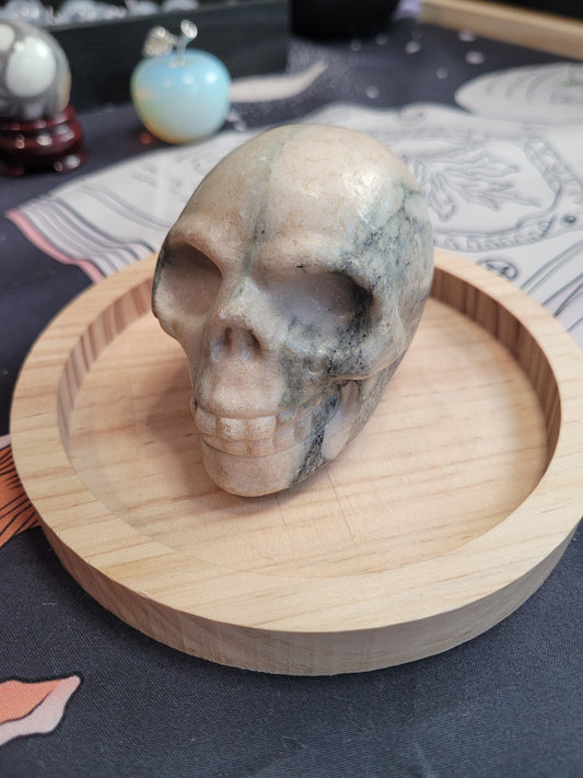 Pink Zebra Jasper Skull - Misfit