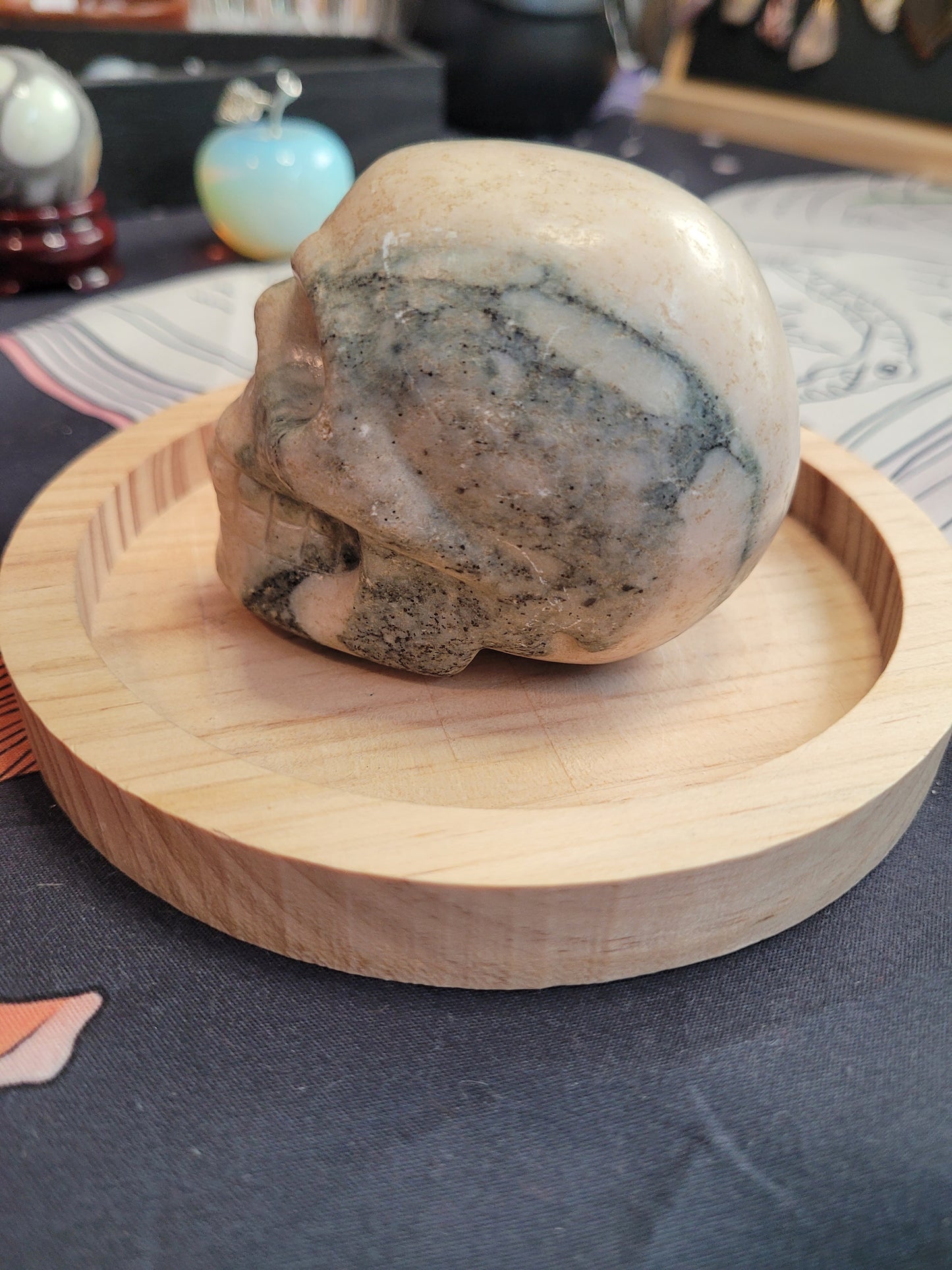 Pink Zebra Jasper Skull - Misfit