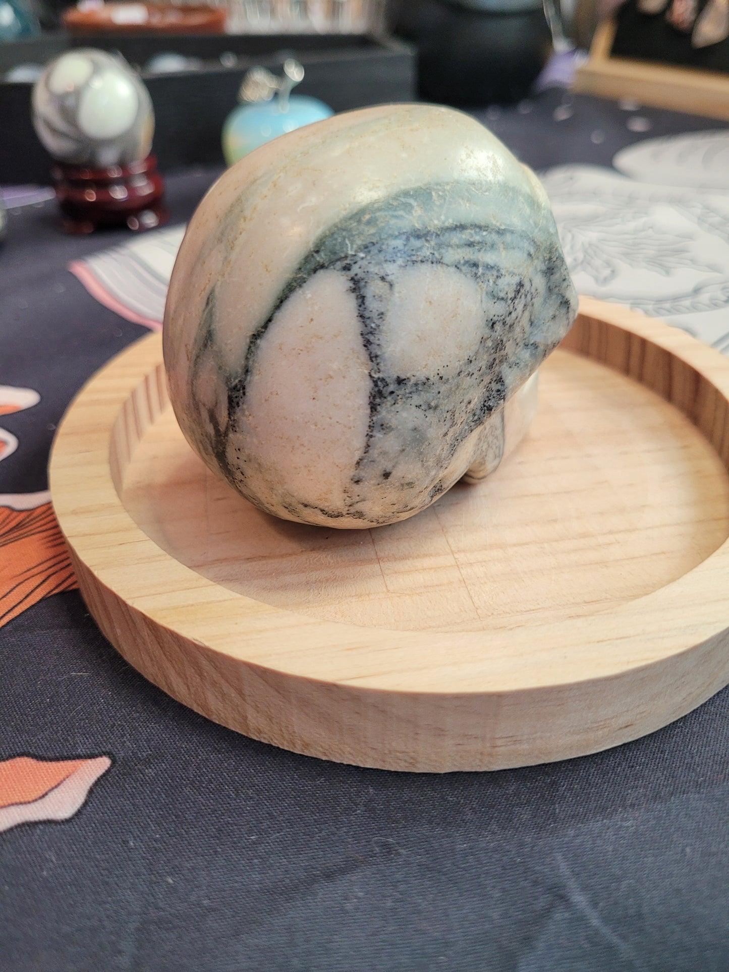 Pink Zebra Jasper Skull - Misfit