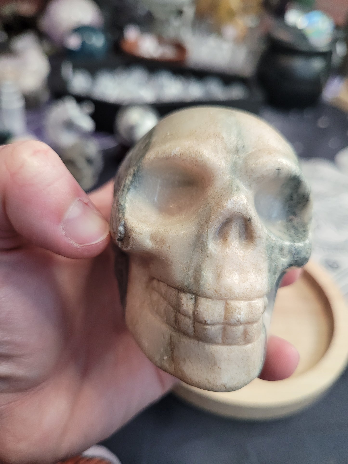 Pink Zebra Jasper Skull - Misfit