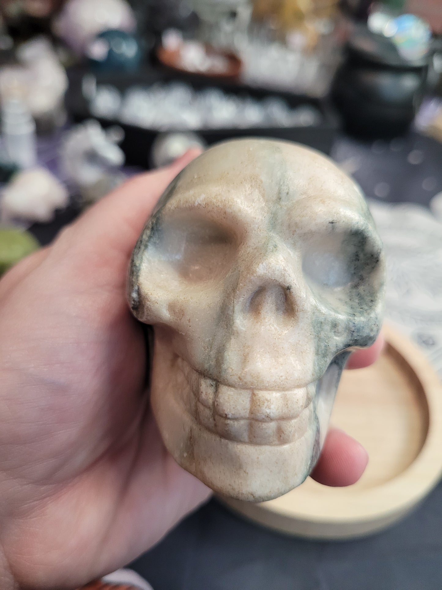 Pink Zebra Jasper Skull - Misfit