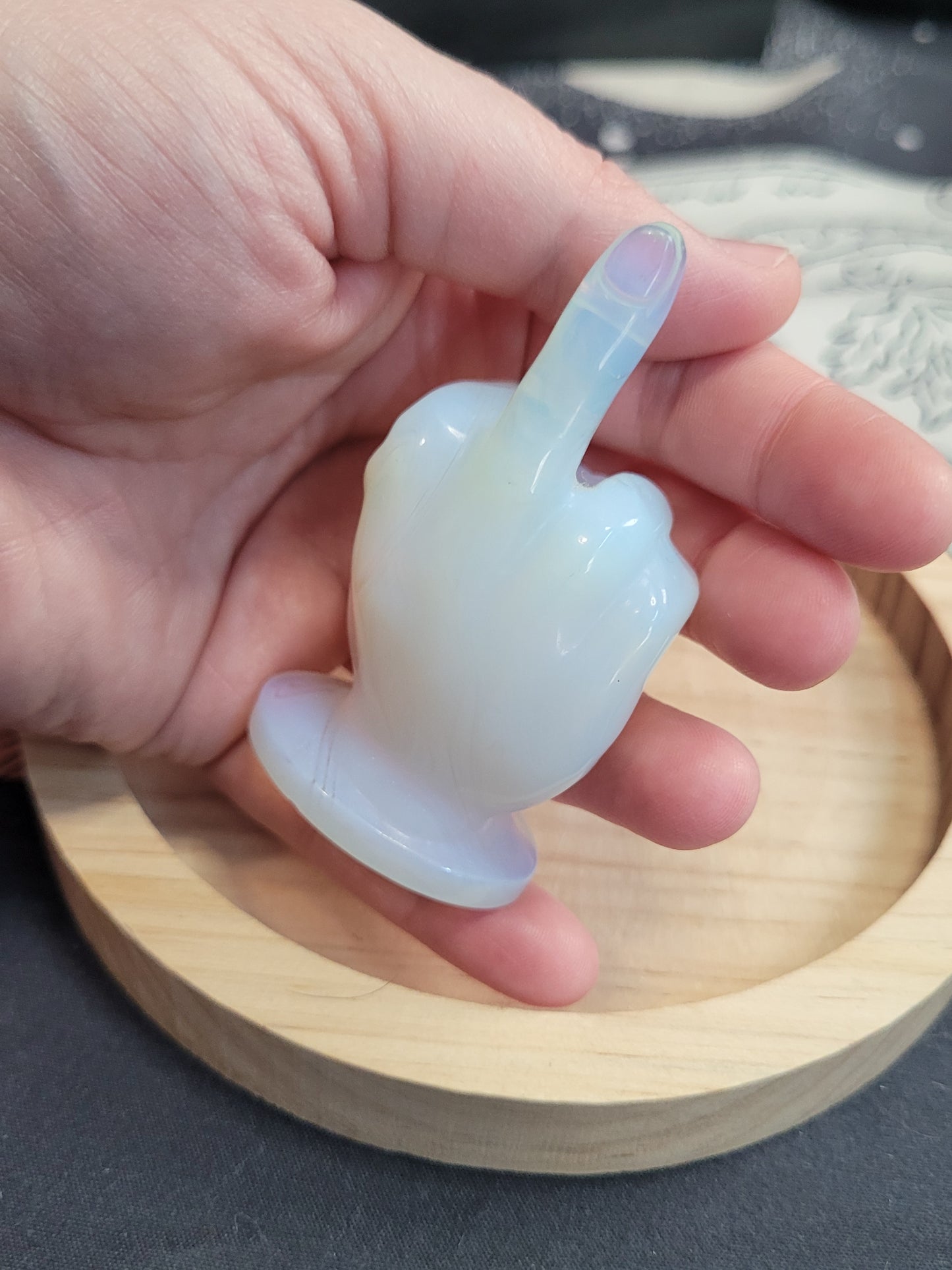 Opalite Middle Finger