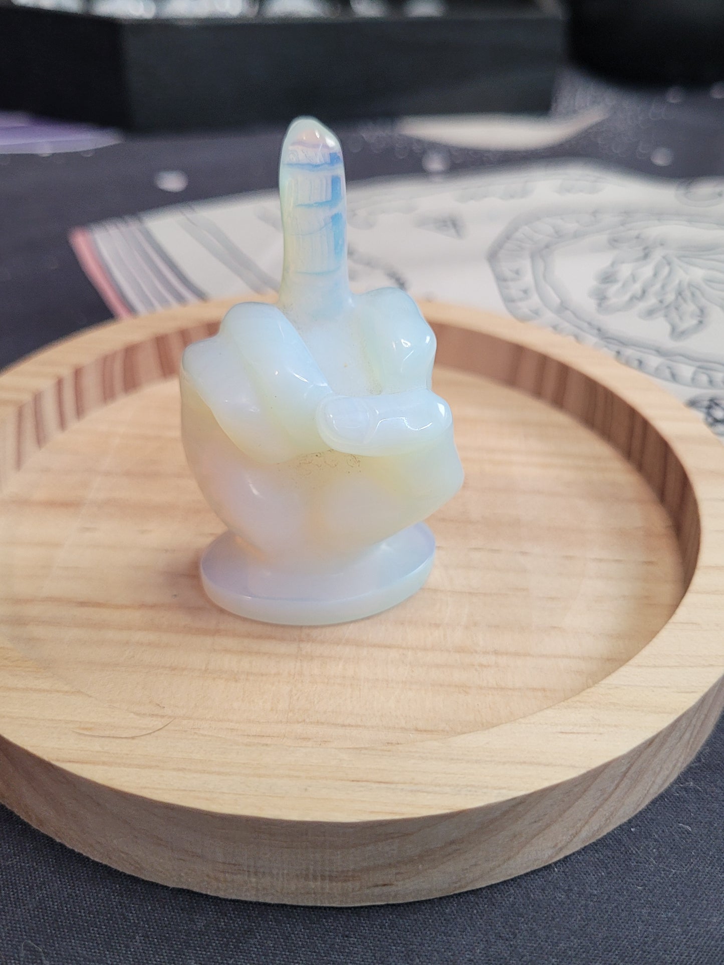 Opalite Middle Finger
