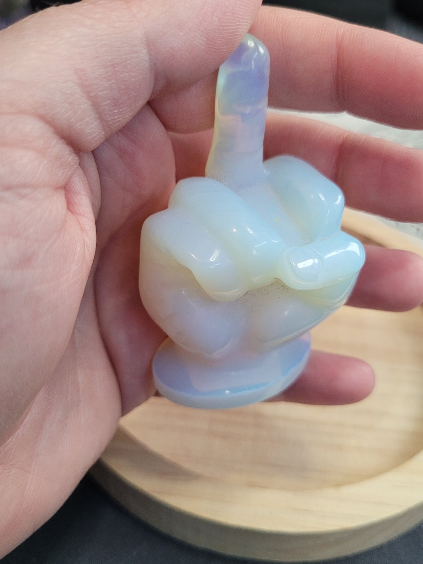 Opalite Middle Finger