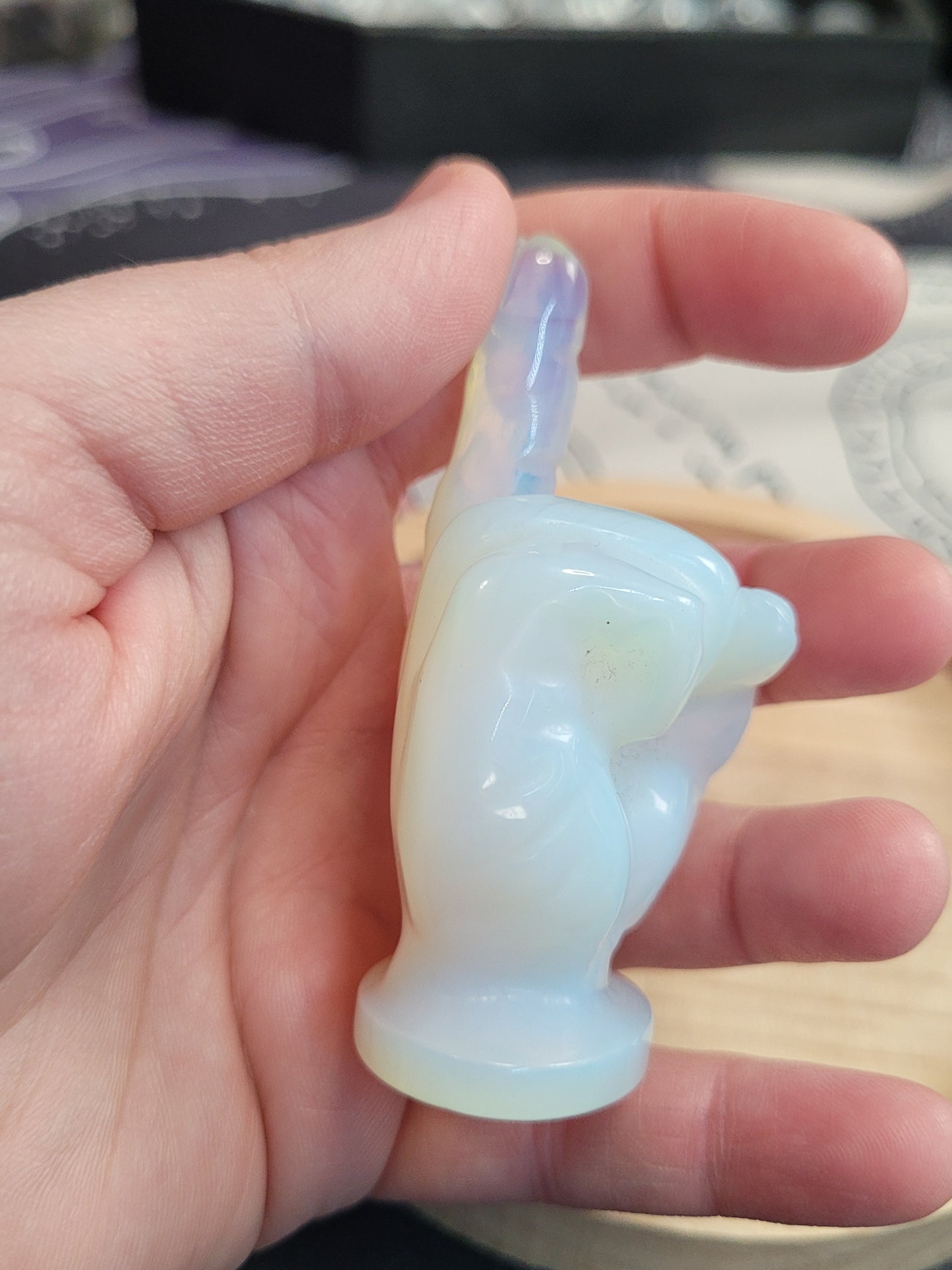 Opalite Middle Finger
