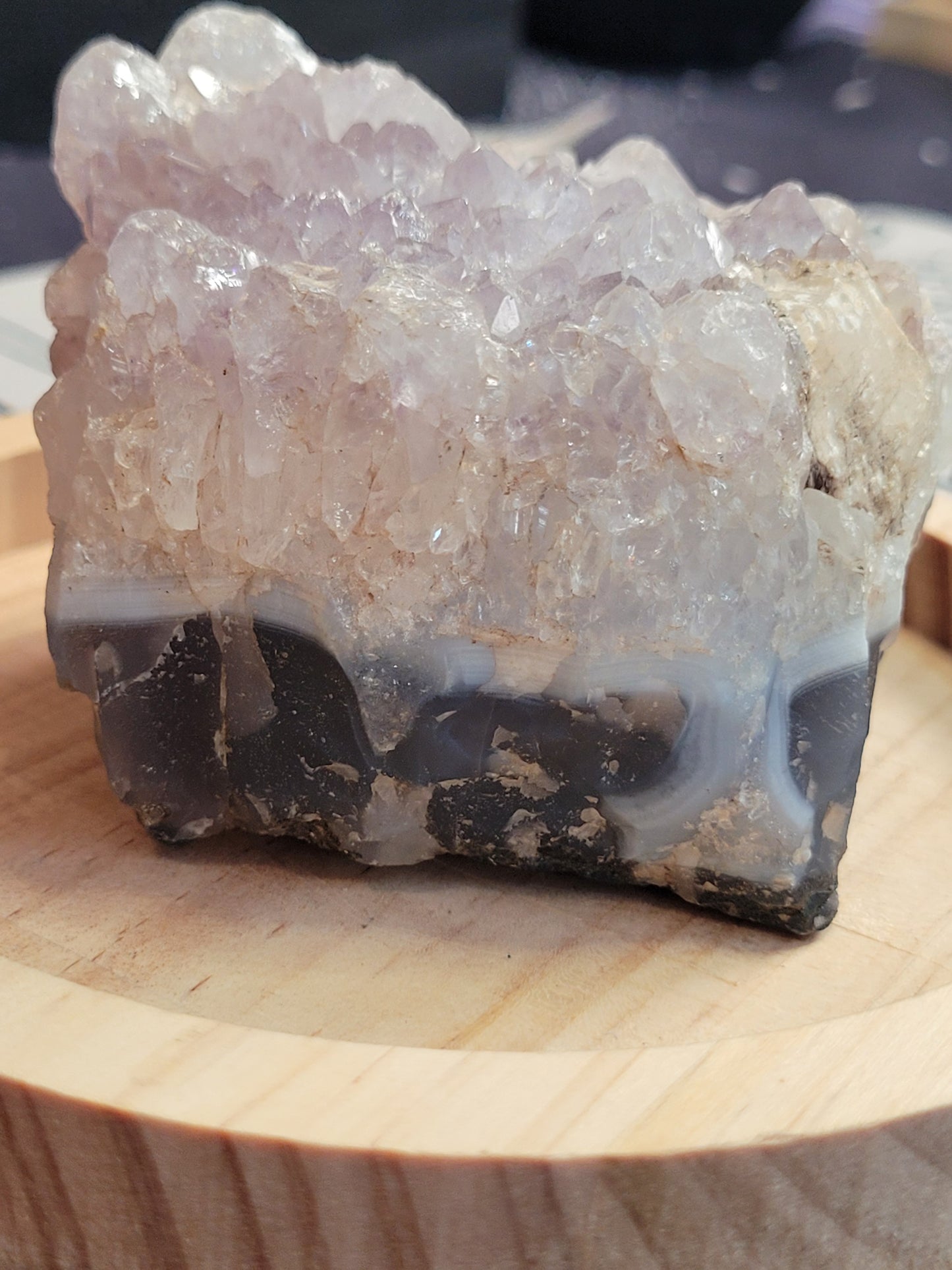 Amethyst, Blue Agate, Calcite Specimen