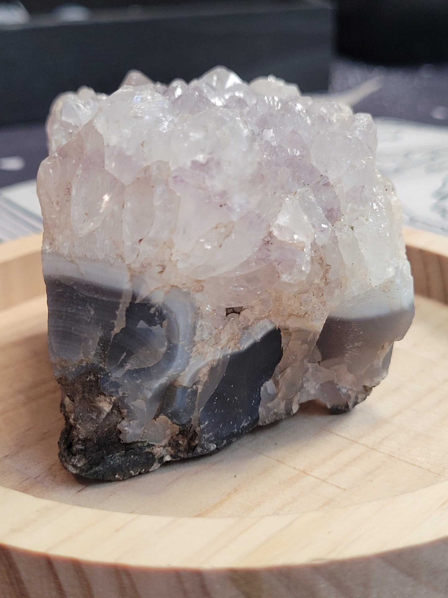 Amethyst, Blue Agate, Calcite Specimen