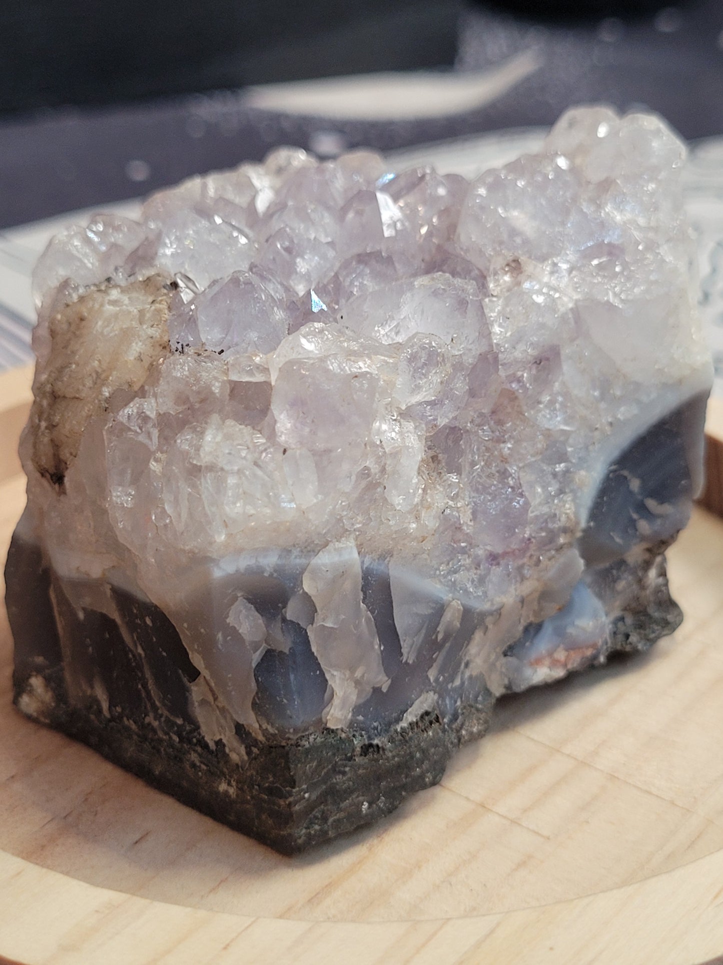 Amethyst, Blue Agate, Calcite Specimen