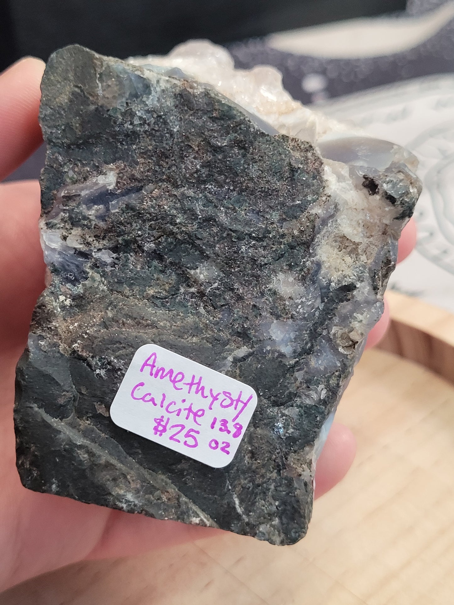 Amethyst, Blue Agate, Calcite Specimen