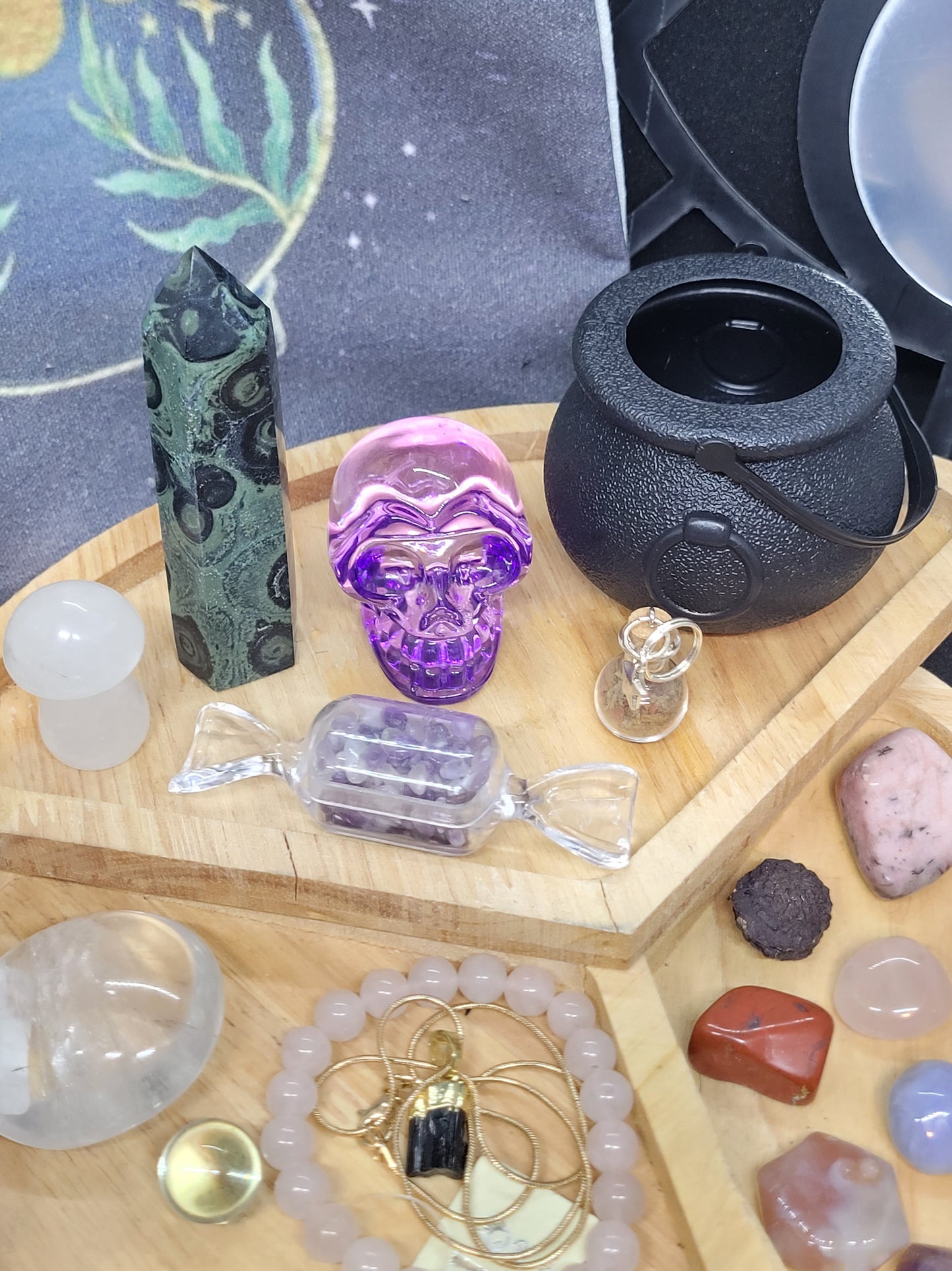 The Spooky Book Crystal Bundle - Psychic of Salem, Tarot & Horoscopes - MD