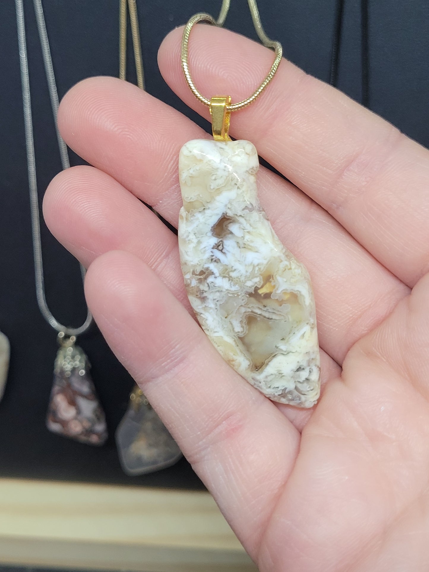 Hand Cut & Polished Crystal Pendant Necklaces - Handmade by Jahnee!