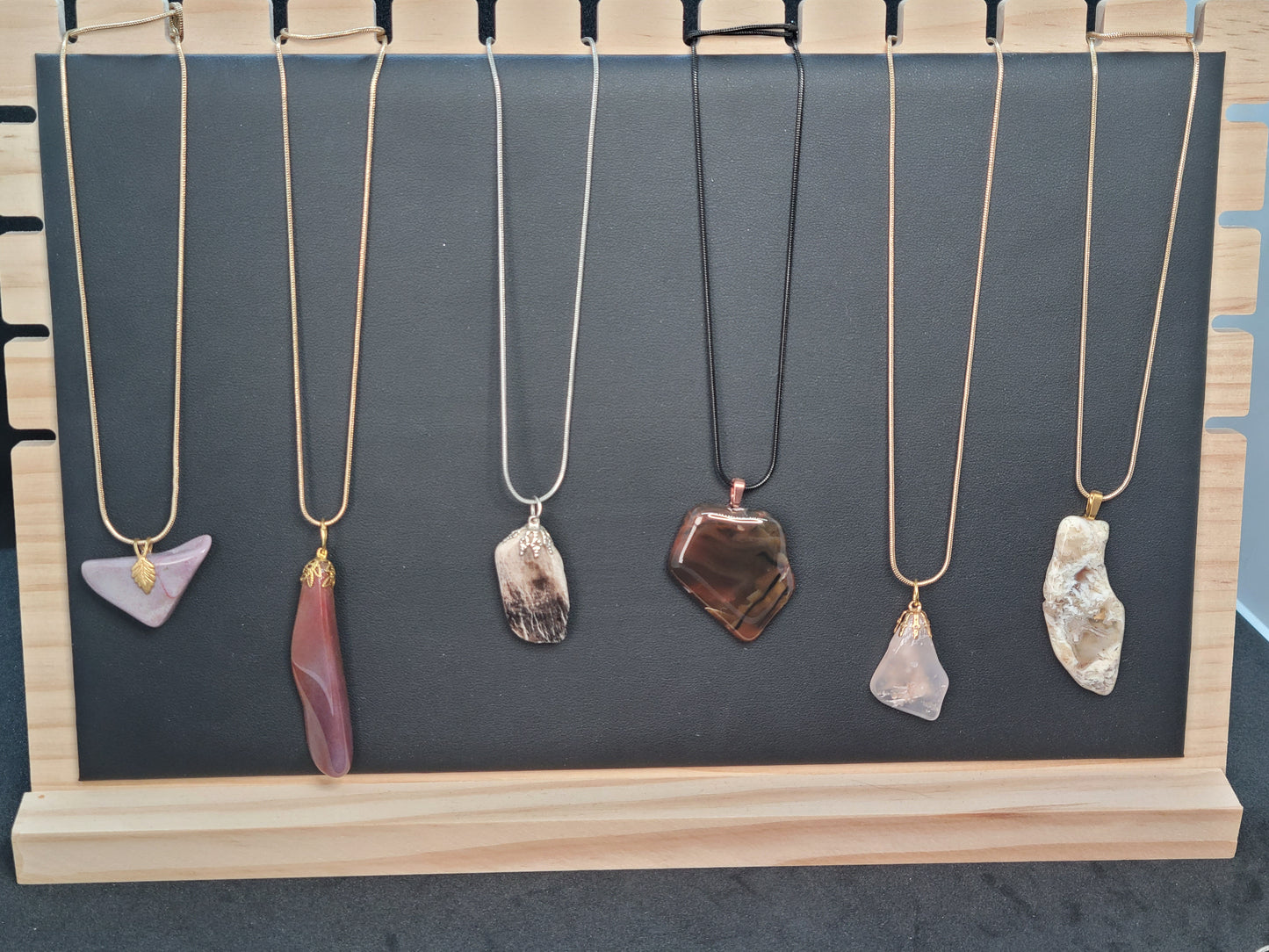 Hand Cut & Polished Crystal Pendant Necklaces - Handmade by Jahnee!