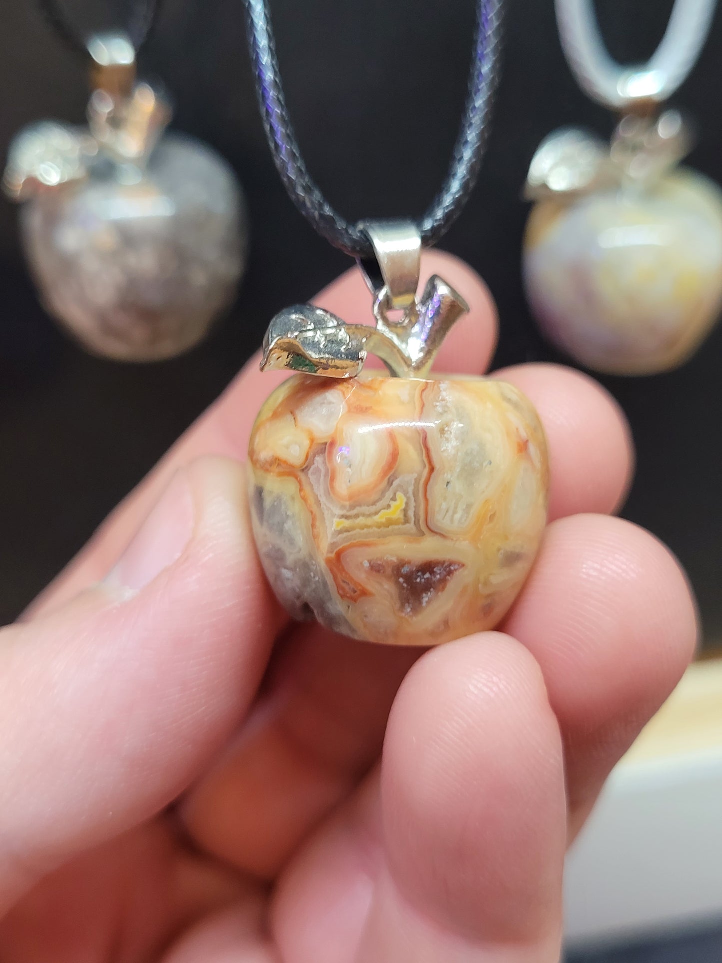 Crystal Apple Pendant Neckalces