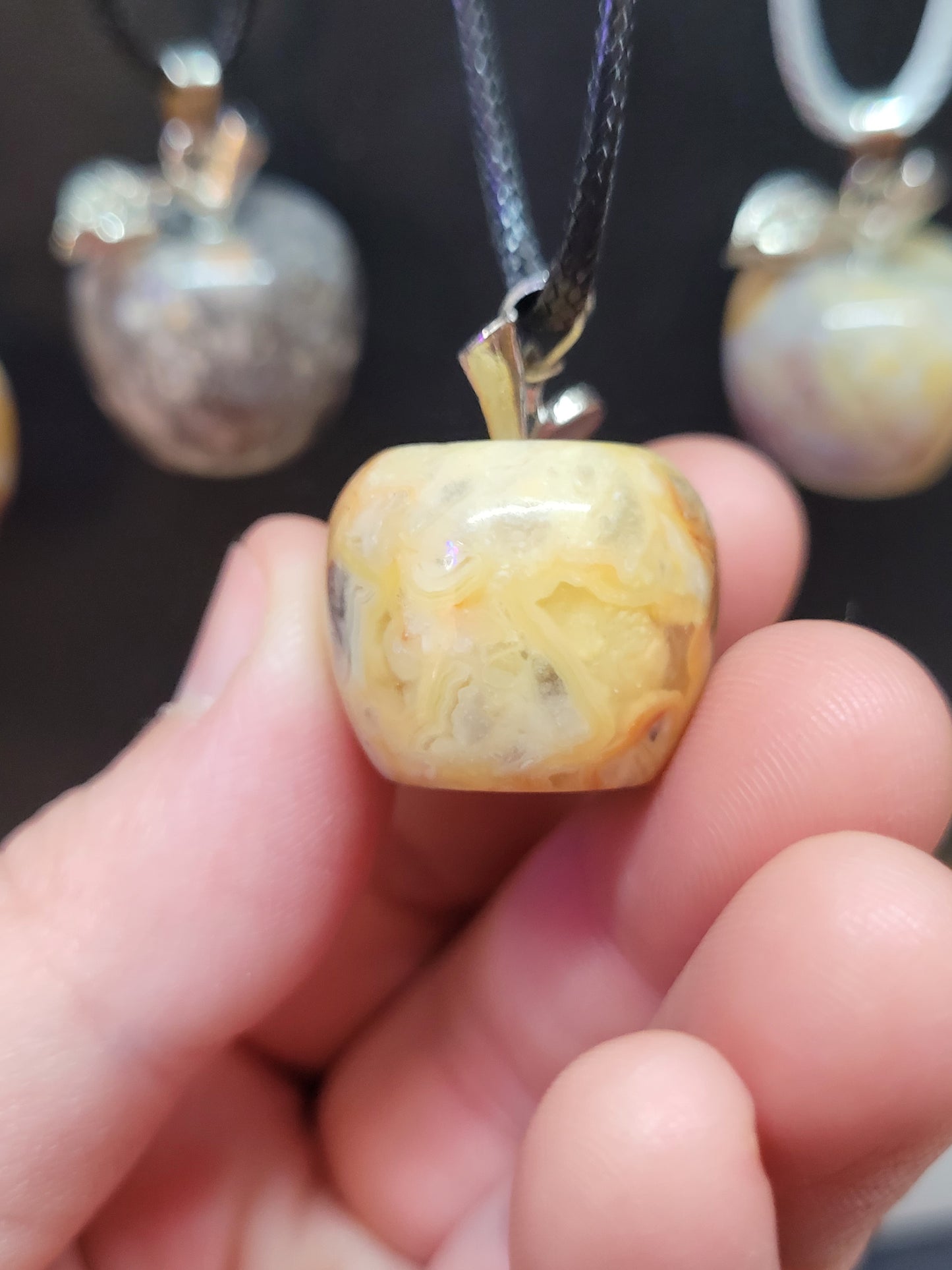 Crystal Apple Pendant Neckalces