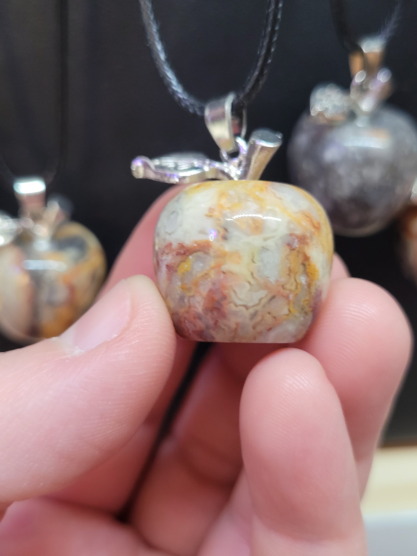 Crystal Apple Pendant Neckalces