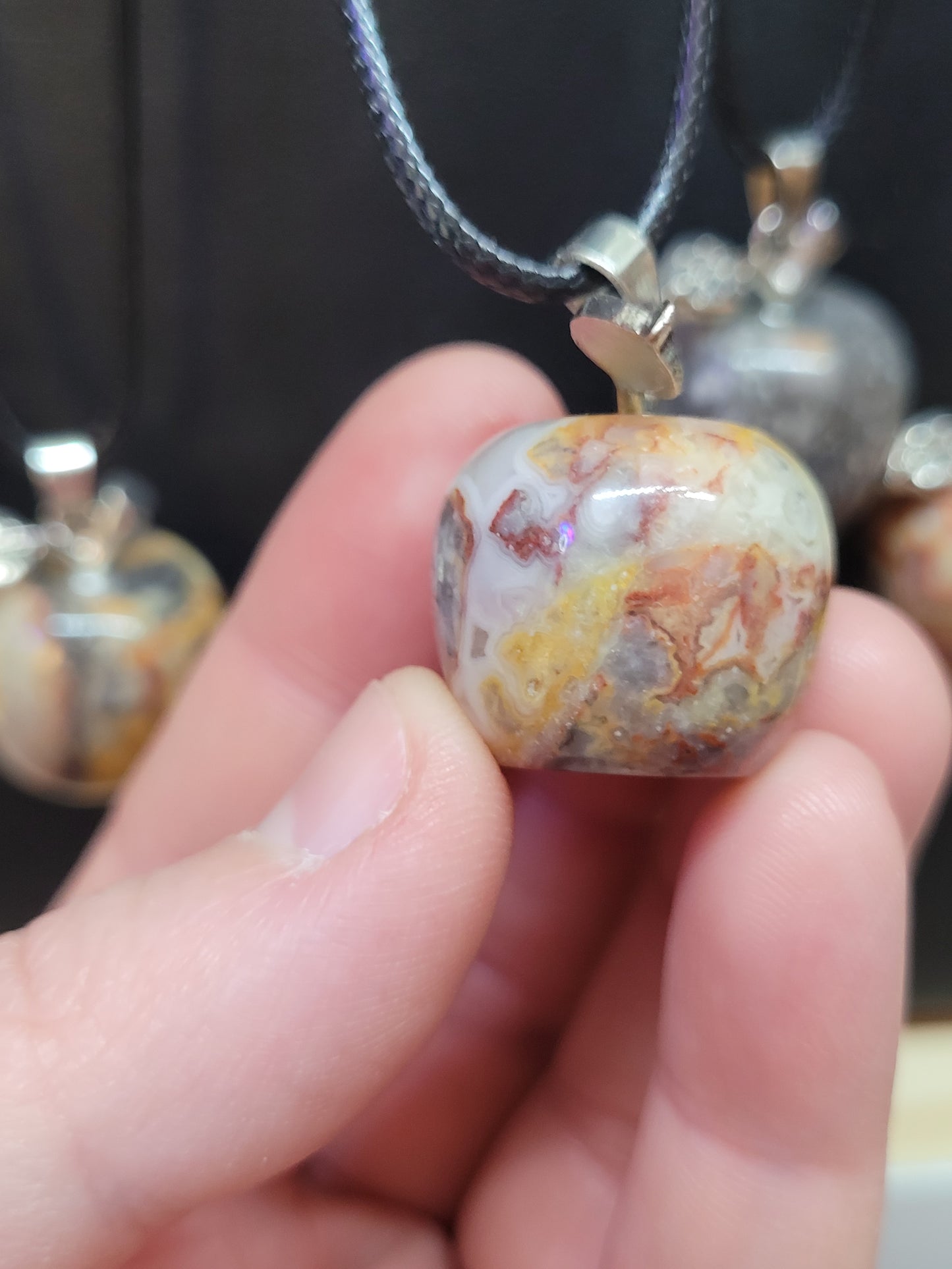 Crystal Apple Pendant Neckalces