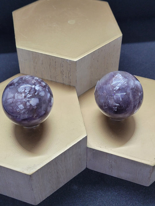 Lepidolite Spheres - High Quality
